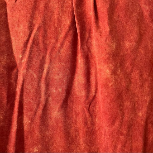 Soft Surroundings orange rust button up Heavenly Soft brick red dyed - Picture 5 of 14